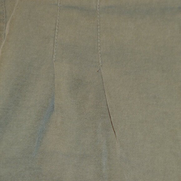 Miss Selfridge 4 Olive High Waist Cropped Pants Wide Leg - Picture 3 of 7